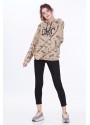 CHIC BASKILI KAPÜŞONLU SWEAT